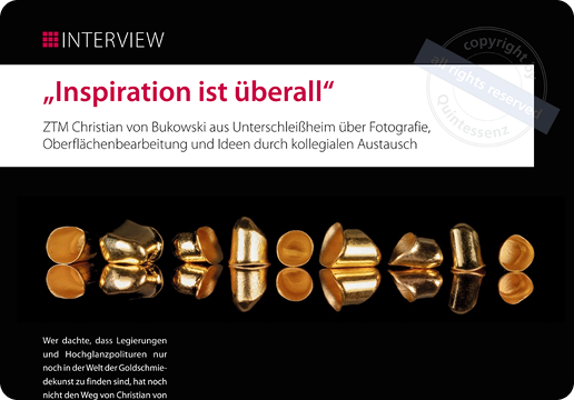 Christian von Bukowski über Fotografie, Oberflächenbearbeitung und Ideen durch kollegialen Austausch.